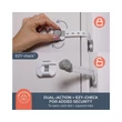 Twist 'N Lock Multi-Purpose Adjusta-Latch közelről, 3M ragasztóval