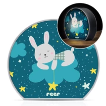 Reer MyBabyLight éjjeli fény nyuszis motívummal – gyerekszobai LED lámpa