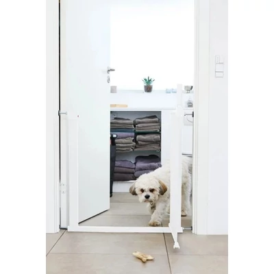 DogSpace Lassie nyomásrögzítő kapu rács kutyáknak, 73-80cm cm fehér