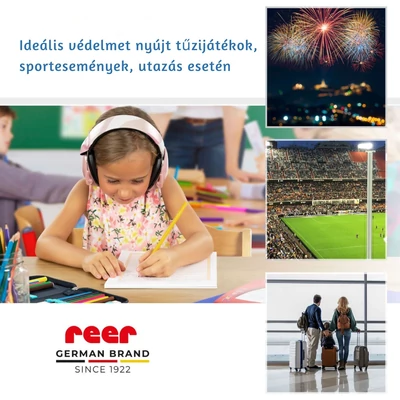 Zajszűrős fülvédő gyerekeknek utazáshoz, koncerthez rózsaszín