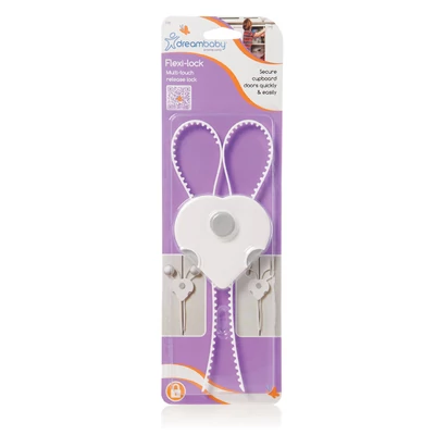 Dreambaby Flexi-Lock flexibilis szekrényzár fehér kivitelben
